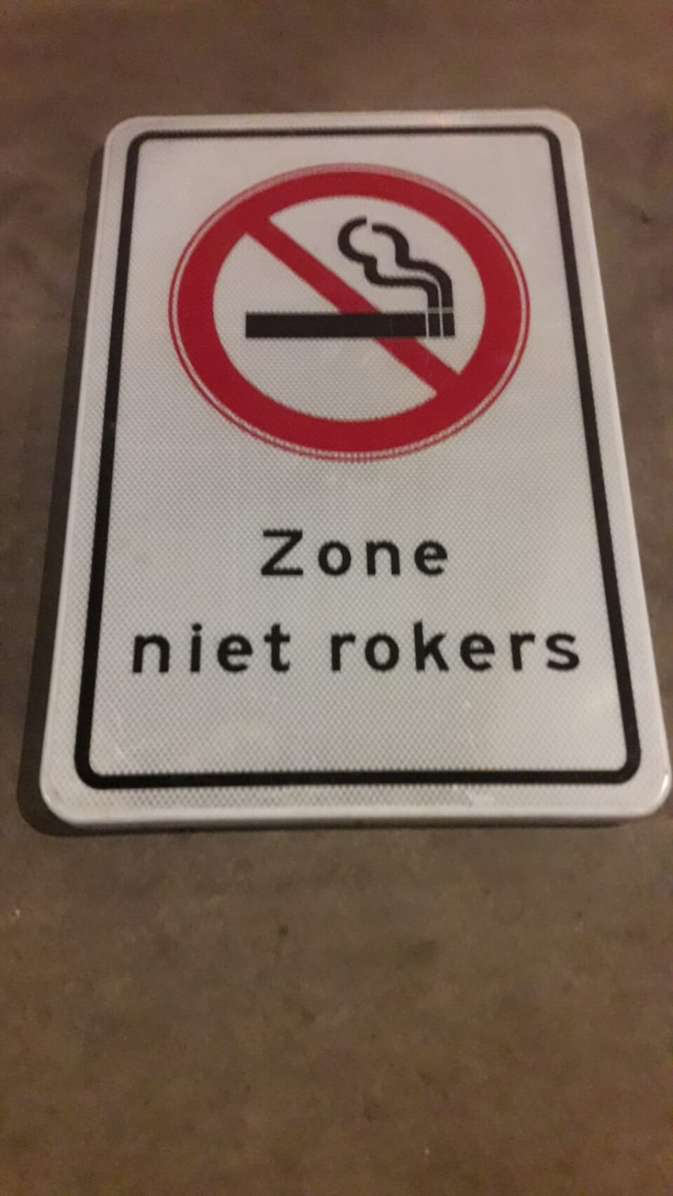 Rookverbod verkeersbord