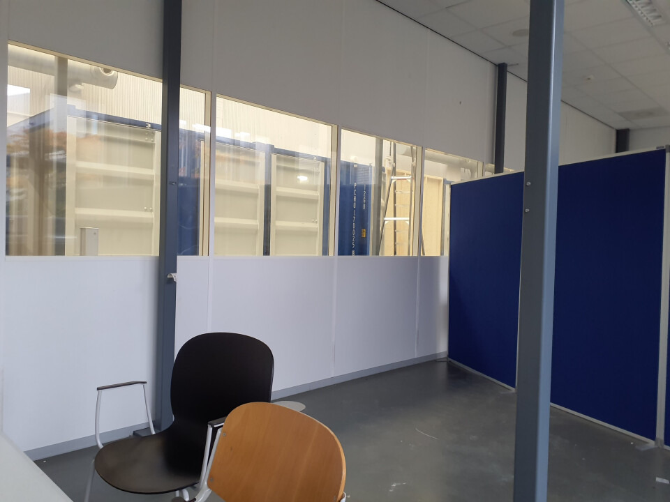 Systeemwand transparant