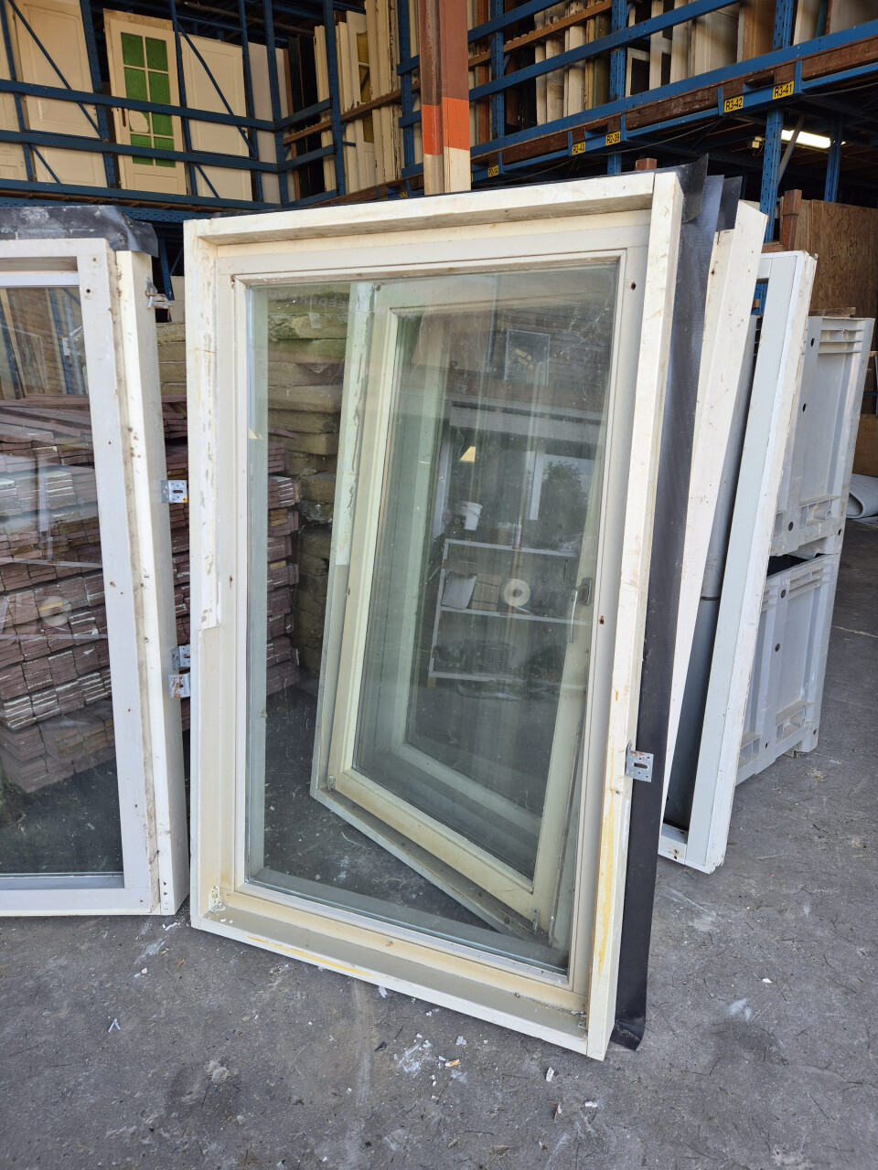 Raamkozijn dubbel glas - 107x172 cm - GERESERVEERD - Foto 4