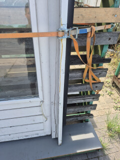 Dubbele openslaande deuren met kozijn - Hardhout - Foto 3