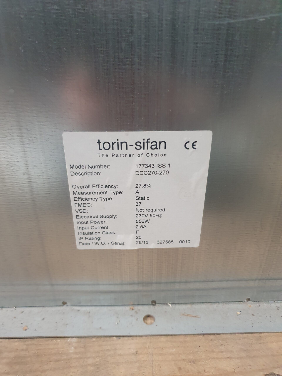 Torin Sifan - Slakkenhuis ventilator - Afzuigmotor 230V