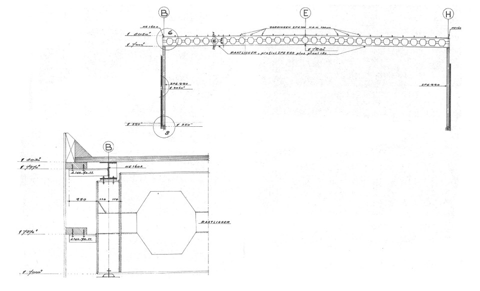 8 stuks IPE raatligger van 900 mm HOOG en 26,75 meter LANG