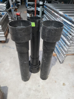 3 stuks Ubbink Ventub Dakdoorvoer Ventilatie 166 - 1110mm zwart - Foto 1