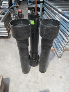 3 stuks Ubbink Ventub Dakdoorvoer Ventilatie 166 - 1110mm zwart - Foto 2