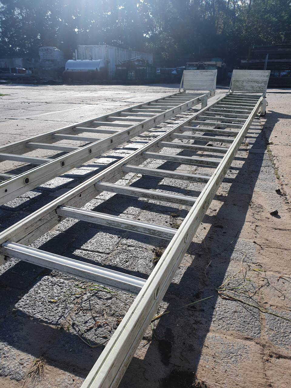 Ladders met plateau en rolsysteem - 510 cm