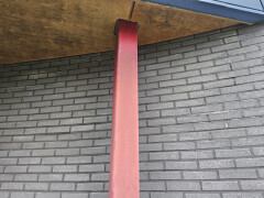 Stalen koker 200x200x5, gevuld met beton (3,45 m1) - Foto 1