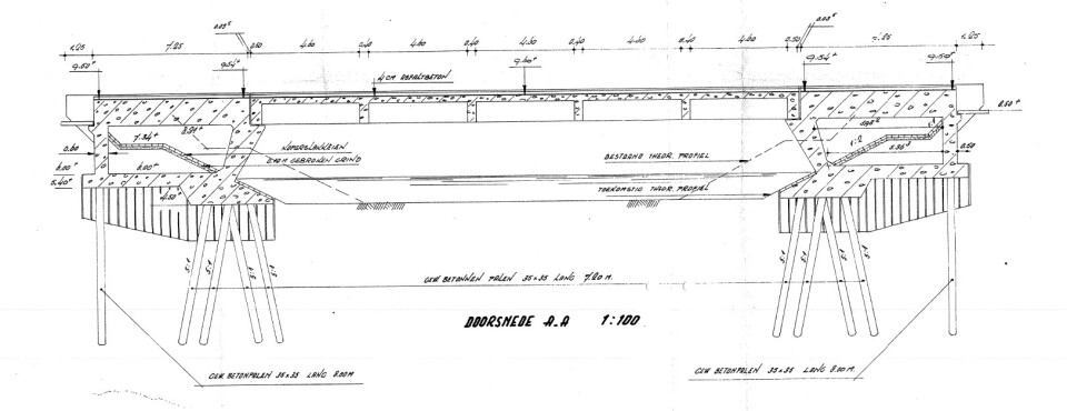 9 stuks betonnen railbalkligger / T-profiel van 25,55 meter - Foto 2