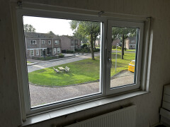 6 stuks Kumij kunststof vast-draaikiep raamkozijnen (rood-wit met HR++ glas) - Foto 3