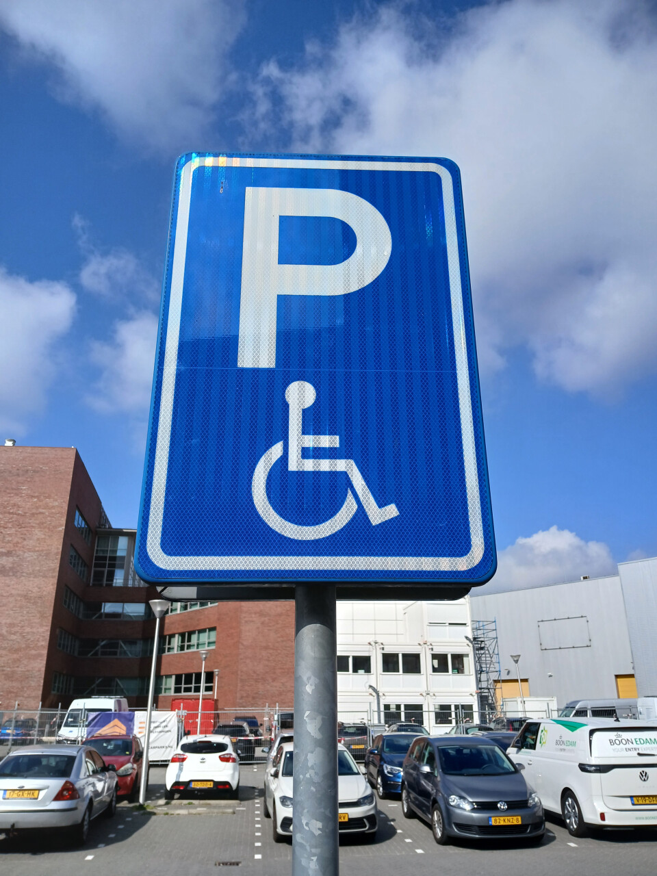 Mindervalide verkeersbord + paal - Foto 2