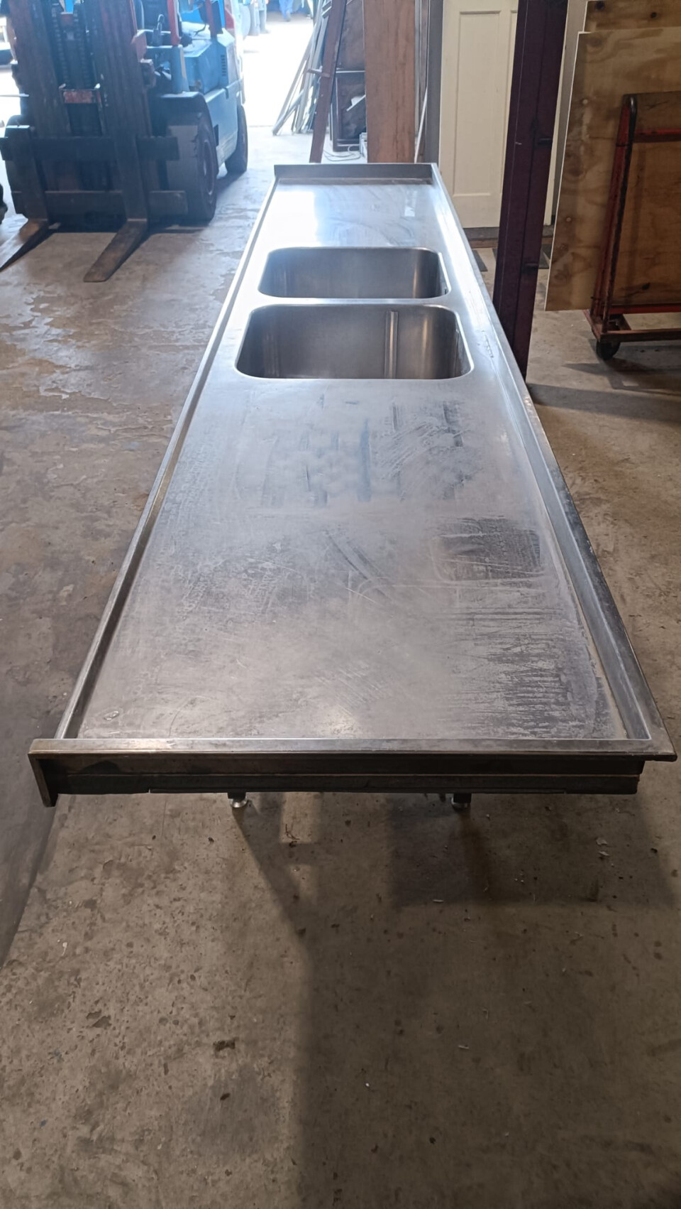 Grote wastafel met 2 spoelbakken - Foto 2