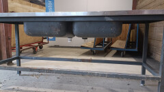 Grote wastafel met 2 spoelbakken - Foto 8