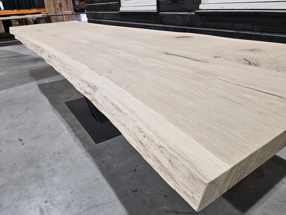 Boomstamtafel Eiken uit 2 delen 350 x 90 cm - WF087 - Foto 5