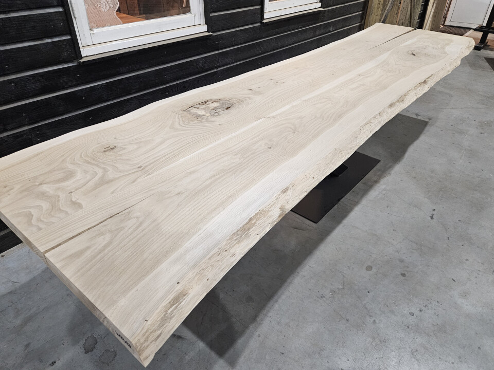 Boomstamtafel Eiken uit 2 delen 350 x 90 cm - WF088 - Foto 2