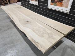Boomstamtafel Eiken uit 2 delen 350 x 90 cm - WF088 - Foto 4