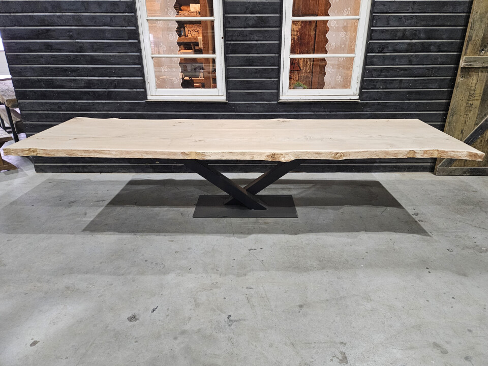 Boomstamtafel Eiken uit 2 delen 350 x 115/105 cm - WF086