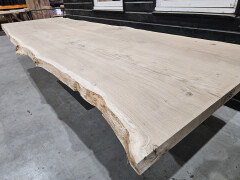 Boomstamtafel Eiken uit 2 delen 350 x 115/105 cm - WF086 - Foto 4