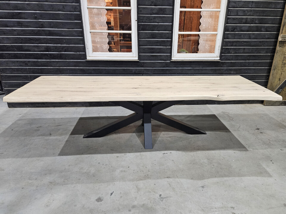 Tafelblad nieuw eiken gezandstraald 300x100 cm - WF083