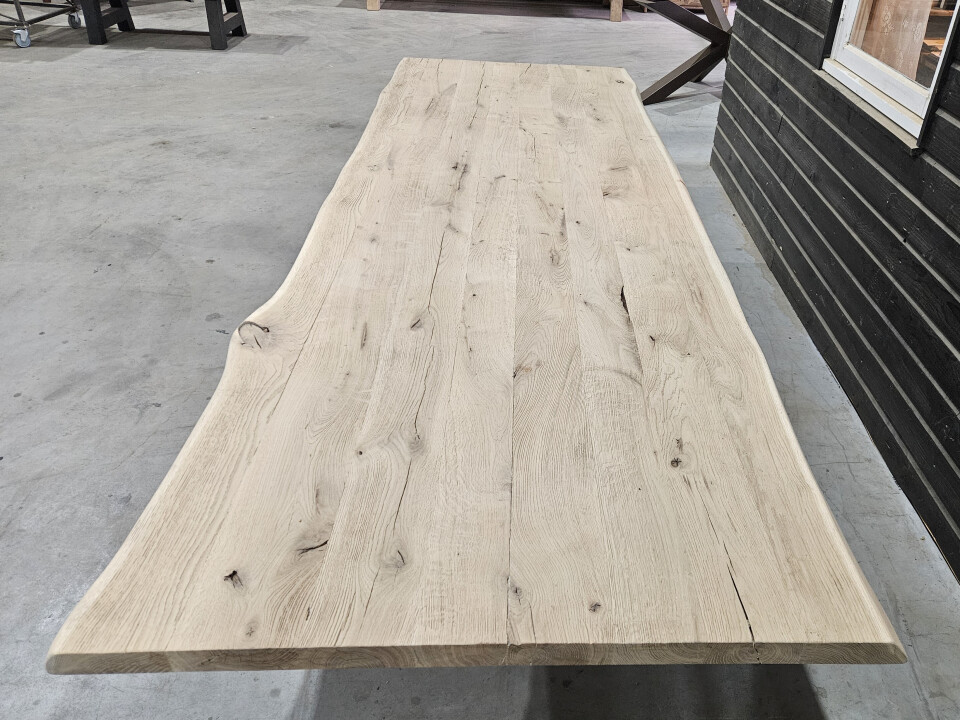 Tafelblad nieuw eiken gezandstraald 300x100 cm - WF083 - Foto 2