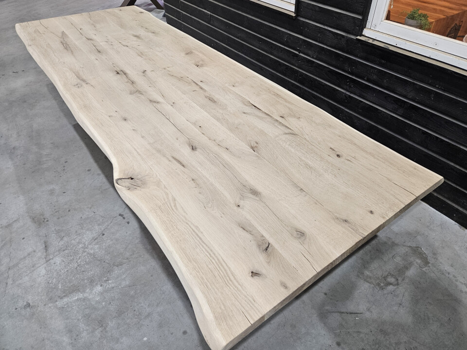 Tafelblad nieuw eiken gezandstraald 300x100 cm - WF083 - Foto 3