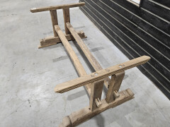 Klooster onderstel oud eiken 160 x 90 cm - WF077 - Foto 3