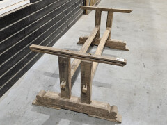 Klooster onderstel oud eiken 160 x 90 cm - WF077 - Foto 4