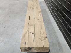 Meubel oude eiken spoorbielzen 245x44 cm inclusief onderstel - WF075 - Foto 3