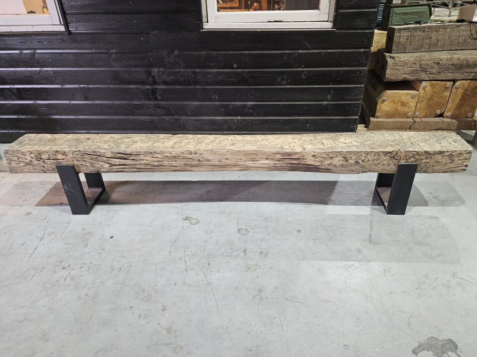 TV-meubel Oude spoorbiels 200x26 cm inclusief onderstel - WF068