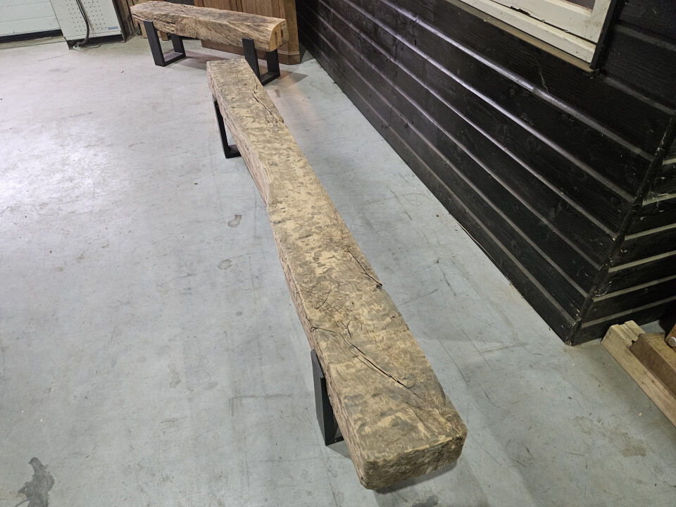 TV-meubel Oude spoorbiels 200x26 cm inclusief onderstel - WF068 - Foto 2