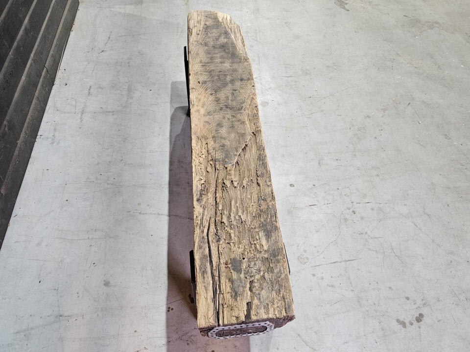 Meubel Oude spoorbiels 140x26 cm inclusief onderstel - WF066 - Foto 4