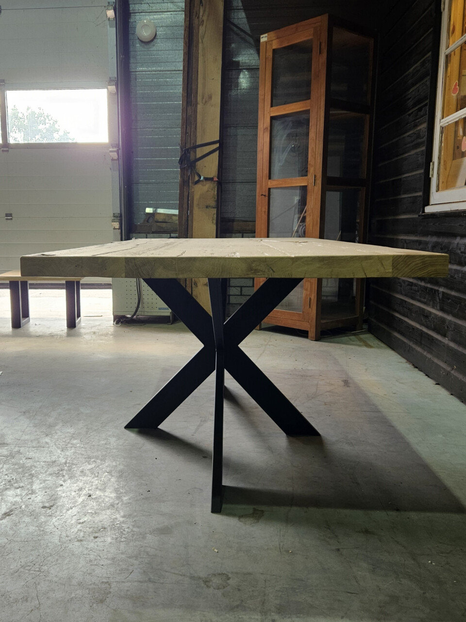 Tafelblad oud eiken 200x95 cm - WF063 - Foto 4