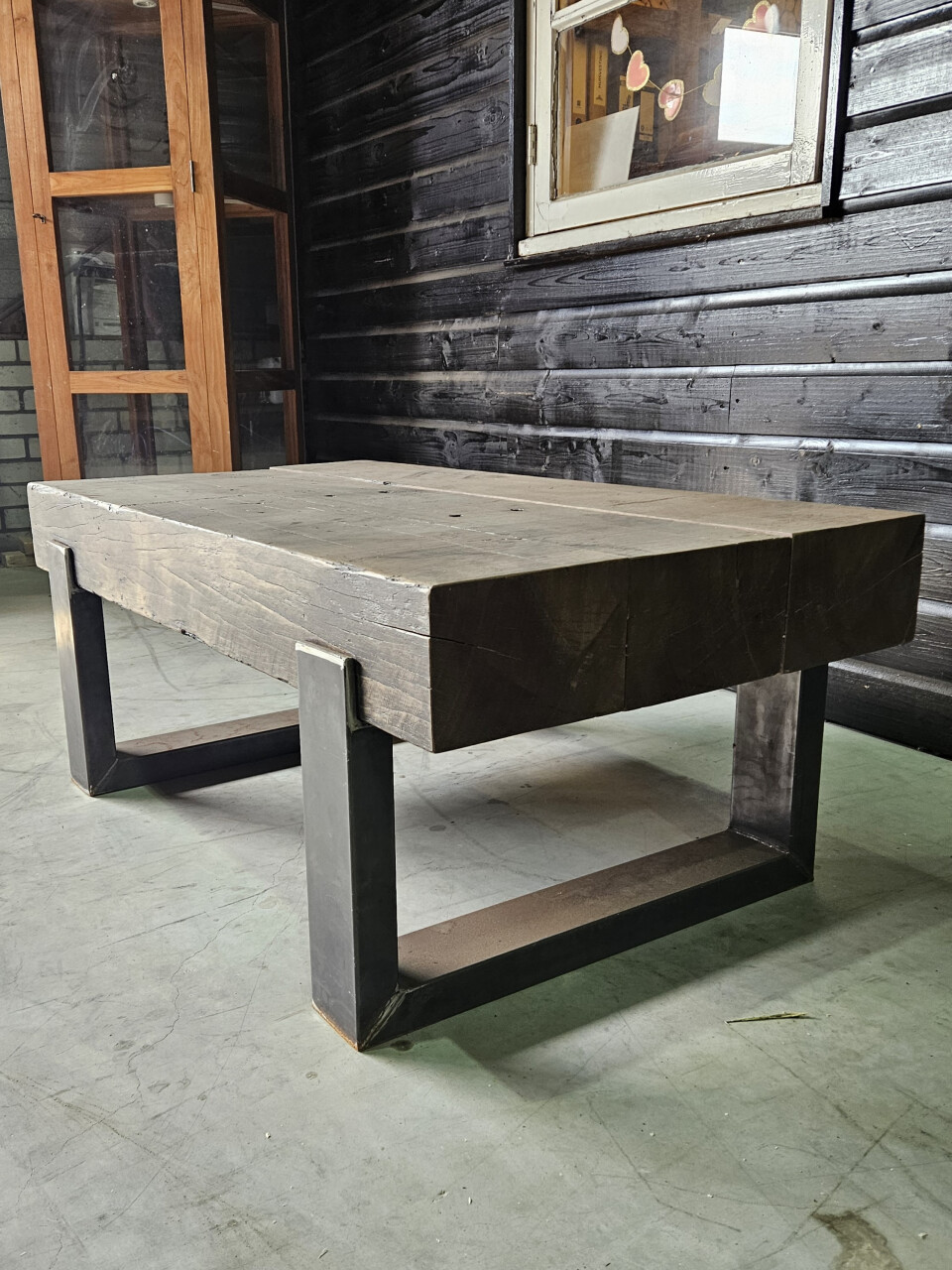 Meubel Azobe spoorbielzen 120x66 cm inclusief onderstel - WF056