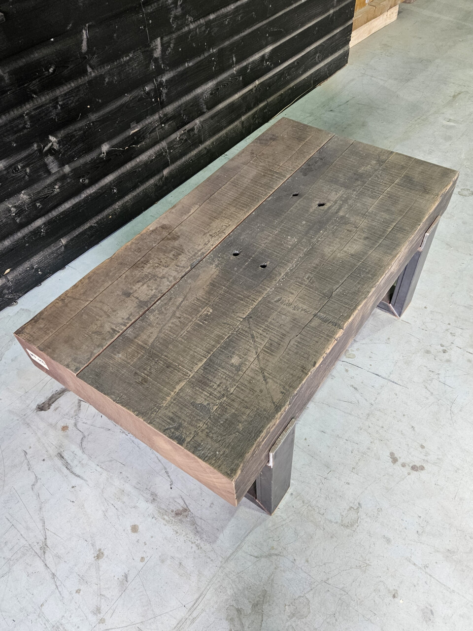 Meubel Azobe spoorbielzen 120x66 cm inclusief onderstel - WF056 - Foto 2