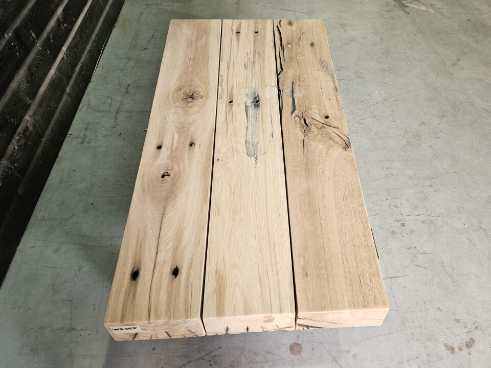 Meubel Oude spoorbielzen 130x66 cm inclusief onderstel - WF055 - Foto 2