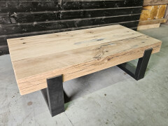 Meubel Oude spoorbielzen 130x66 cm inclusief onderstel - WF055 - Foto 3