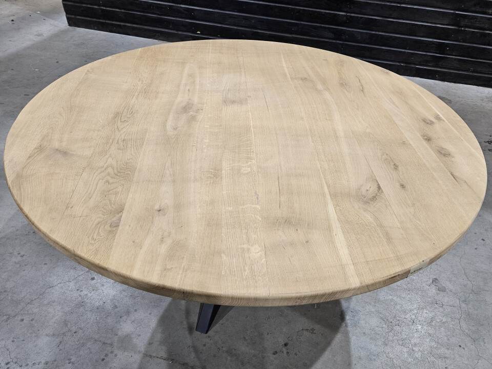 Tafelblad nieuw eiken rond 156 cm - WF030 - Foto 5