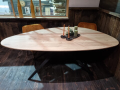 Nieuw eiken tafelblad - Kiezelvorm - Foto 1