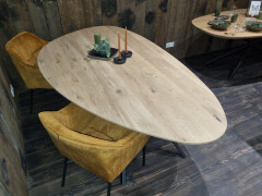 Nieuw eiken tafelblad - Kiezelvorm - Foto 6