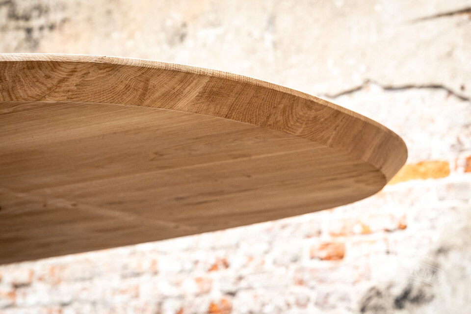 Nieuw eiken tafelblad - Kiezelvorm - Foto 10