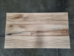 Salontafel uit oude spoorbielzen - gezaagd - Foto 9