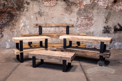 Salontafel uit oude spoorbielzen - gezaagd - Foto 11