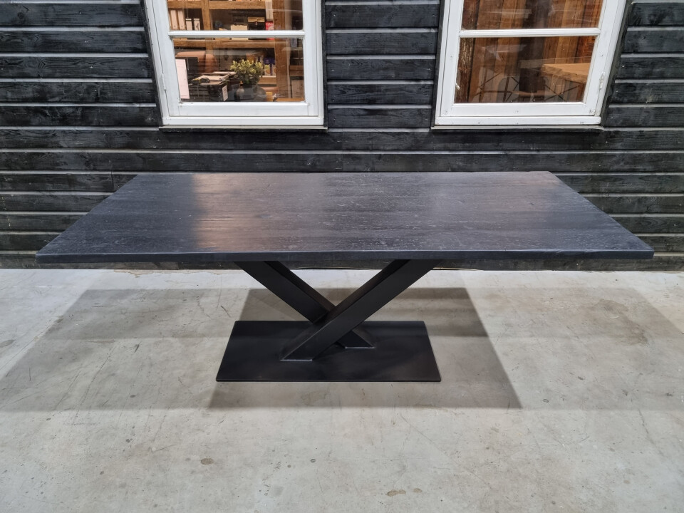 Tafelblad van oude azobe scheepsplanken 200x93 cm - WF007