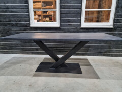 Tafelblad van oude azobe scheepsplanken 200x93 cm - WF007 - Foto 3