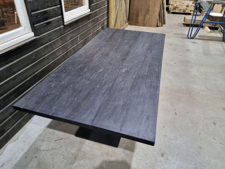 Tafelblad van oude azobe scheepsplanken 200x93 cm - WF007 - Foto 4