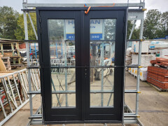 Hardhouten kozijn met dubbele deur - Foto 1