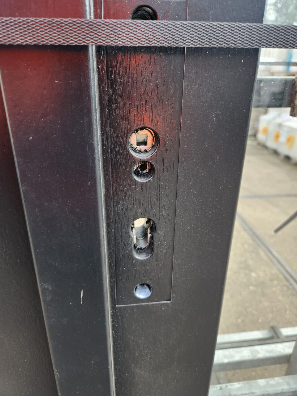 Hardhouten kozijn met dubbele deur - Foto 4