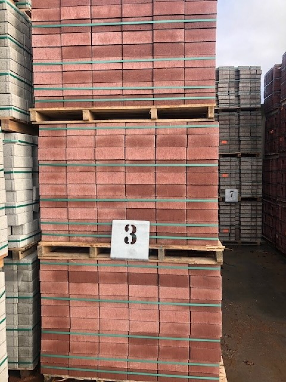 Dubbelklinkers rood nieuw 20x20x8 (P3)