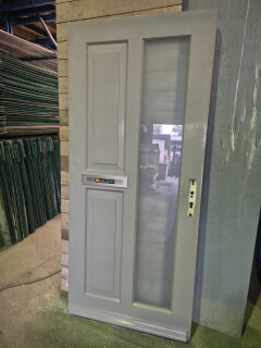 Voordeur met glas - Hardhout - 93x211 cm - 13215 - Foto 1