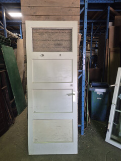 Paneeldeur - 4-vaks met raam - Rechtsdraaiend - 13138 - Foto 1