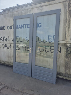 Dubbele openslaande deuren - Dubbel glas - Hardhout - Foto 1