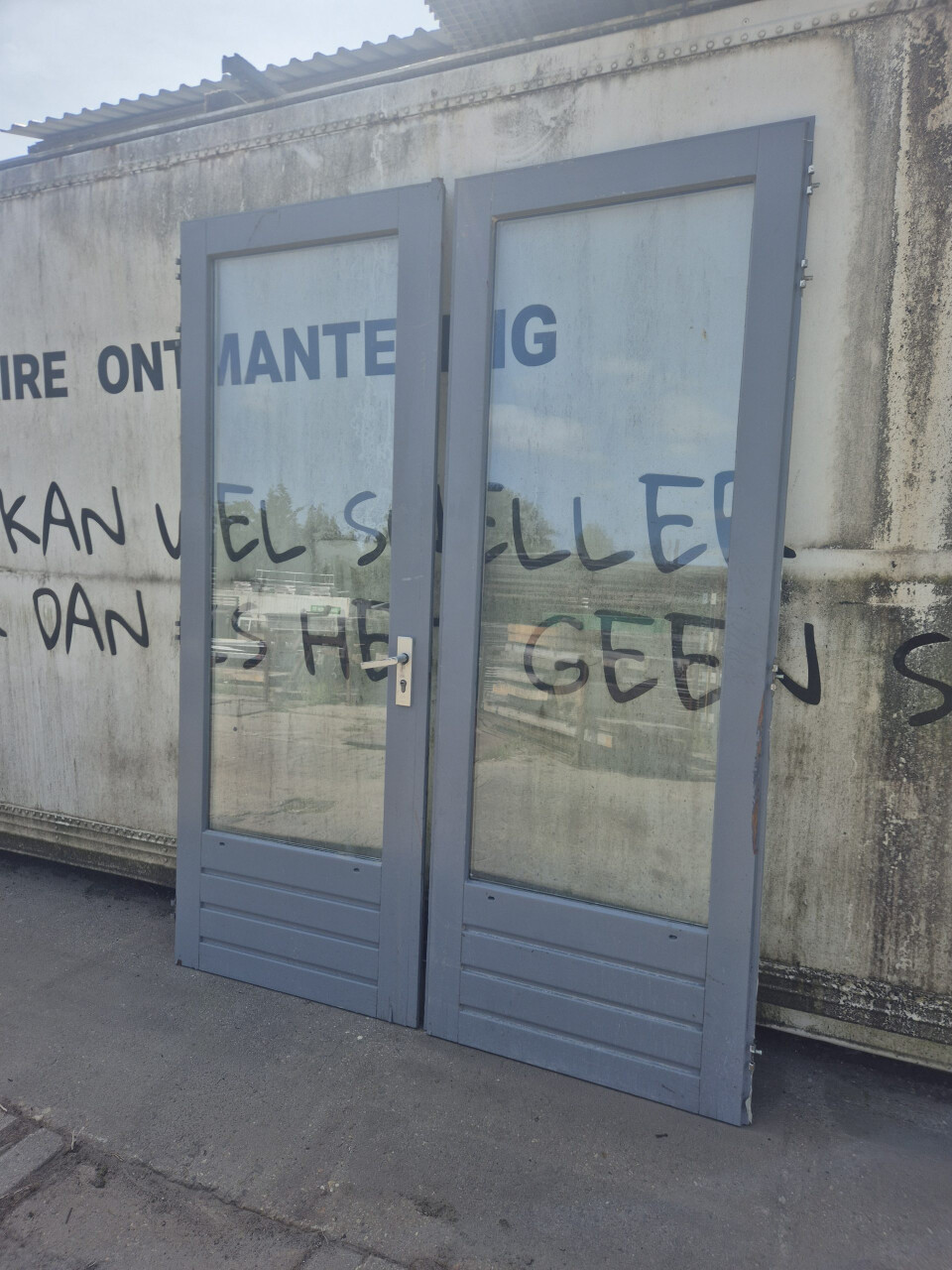 Dubbele openslaande deuren - Dubbel glas - Hardhout - Foto 1